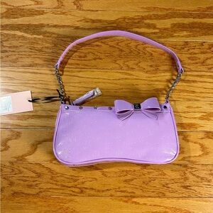 Juicy Couture Purple Shoulder Bag with Bow Accent